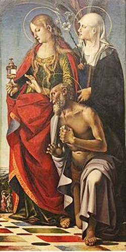 St. Jerome, St. Paula,  St. Eustachia